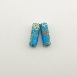 Jaspis cesarski niebieski walec 13x4 mm 2 szt