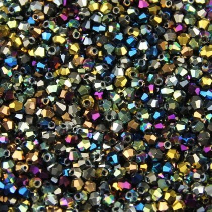 Bicone 3 mm mix metalik 50 szt