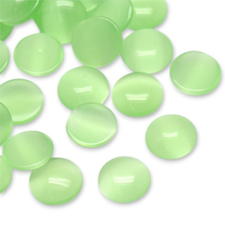 Kocie oko kaboszon szklany fi 10 mm 1 szt pale green