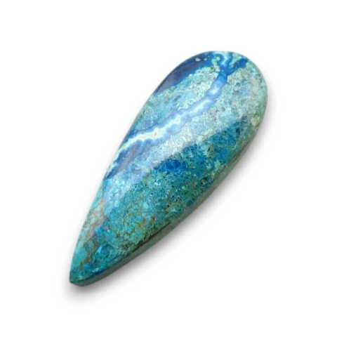 Chryzokola kaboszon 29x11 mm nr 348