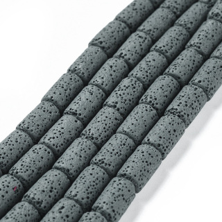 Lawa wulkaniczna walec 14x8 mm 4 szt slate grey