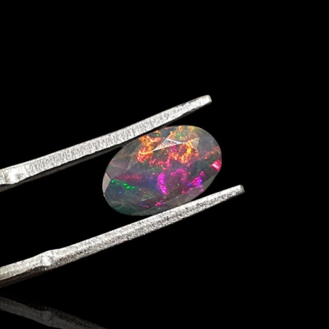 Czarny opal etiopski fasetowany 10x6 mm nr 660