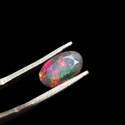 Czarny opal etiopski fasetowany 10x6 mm nr 660