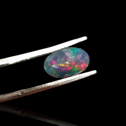 Czarny opal etiopski fasetowany 10x6 mm nr 660