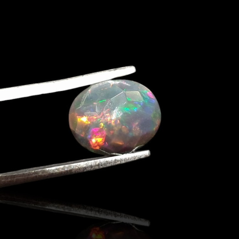 Czarny opal etiopski fasetowany 10x8 mm nr 661