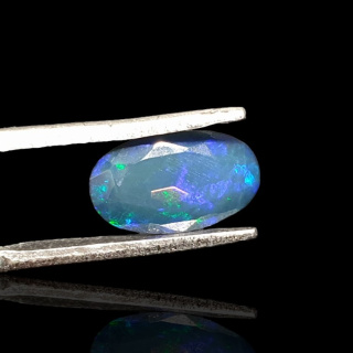 Czarny opal etiopski fasetowany 11x7 mm nr 645