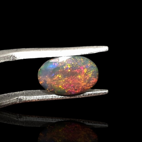 Czarny opal etiopski fasetowany 11x7 mm nr 647