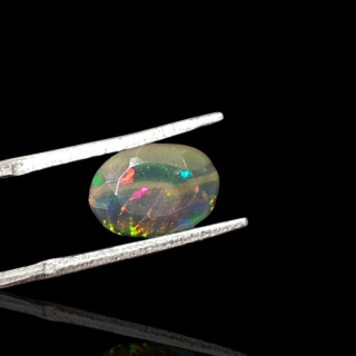 Czarny opal etiopski fasetowany 11x7 mm nr 653