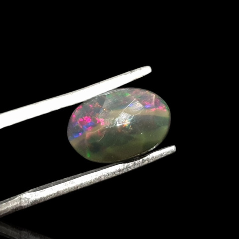 Czarny opal etiopski fasetowany 11x7 mm nr 653