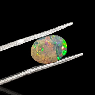 Czarny opal etiopski fasetowany 11x8 mm nr 636