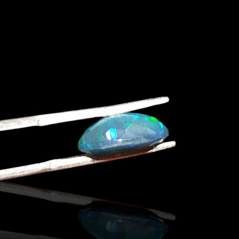 Czarny opal etiopski fasetowany 12x8 mm nr 626