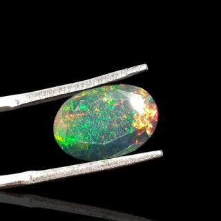 Czarny opal etiopski fasetowany 12x8 mm nr 630