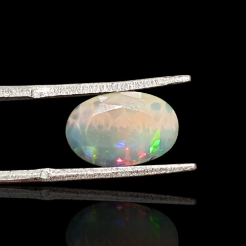 Czarny opal etiopski fasetowany 12x8 mm nr 633