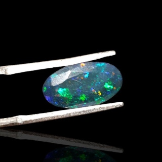 Czarny opal etiopski fasetowany 13x7 mm nr 631