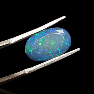 Czarny opal etiopski fasetowany 13x8 mm nr 616