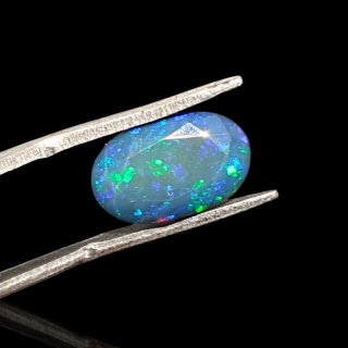 Czarny opal etiopski fasetowany 13x8 mm nr 616