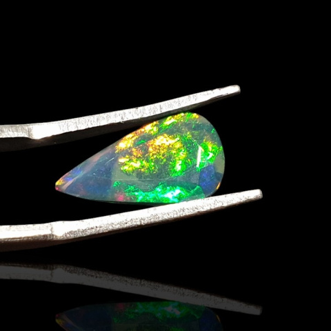 Czarny opal etiopski fasetowany 14x8 mm nr 620