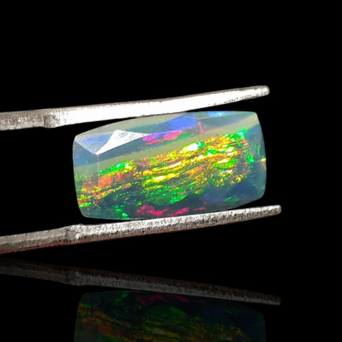 Czarny opal etiopski fasetowany 15x8 mm nr 614