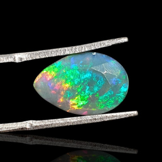 Czarny opal etiopski fasetowany 15x9 mm nr 615