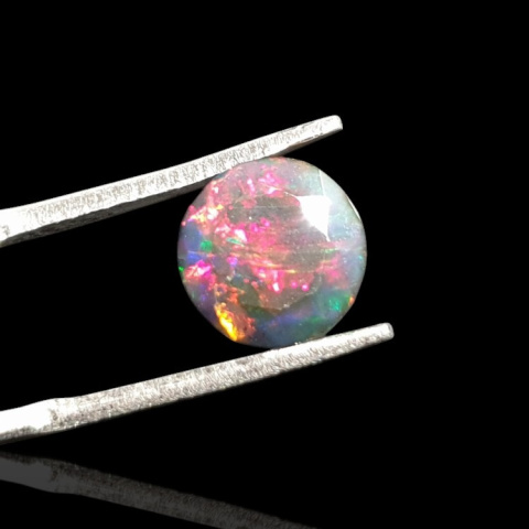 Czarny opal etiopski fasetowany fi 8 mm nr 706