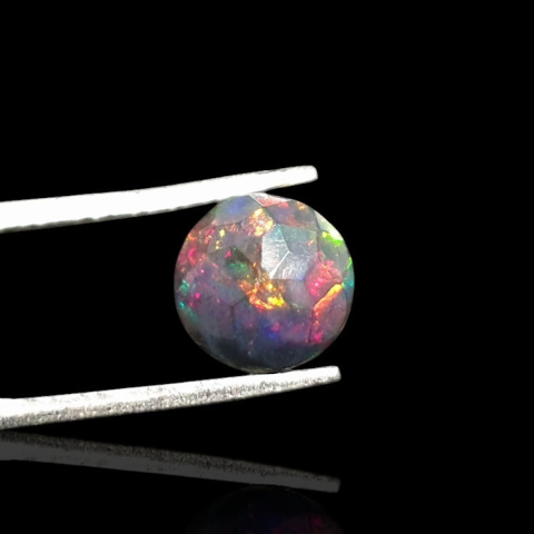 Czarny opal etiopski fasetowany fi 8 mm nr 706