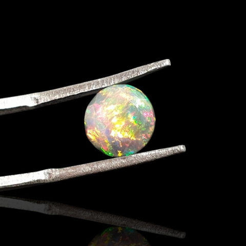 Czarny opal etiopski fasetowany fi 8 mm nr 707