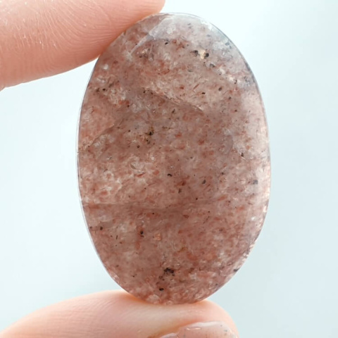 Kwarc truskawkowy kaboszon 35x23 mm nr 25 Kwarc truskawkowy kaboszon 35x23 mm nr 25