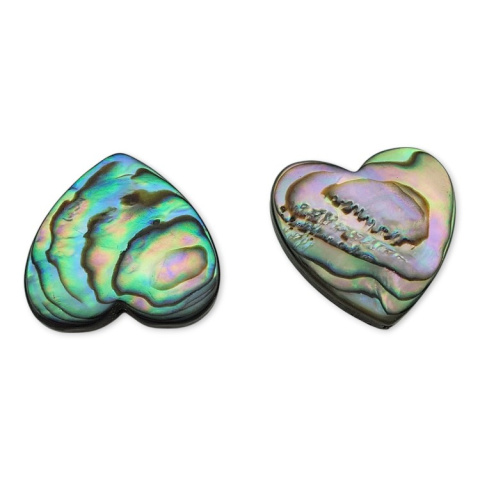 Paua abalone serce z dziurką 20x20 mm 1 szt.