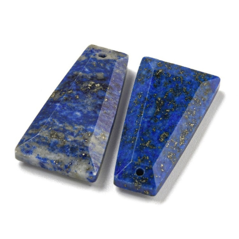 Lapis lazuli kamień fasetowany z dziurką 25x13 mm 1 szt.