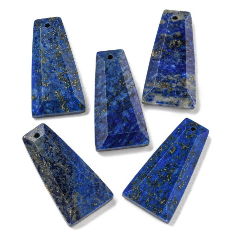 Lapis lazuli kamień fasetowany z dziurką 25x13 mm 1 szt.