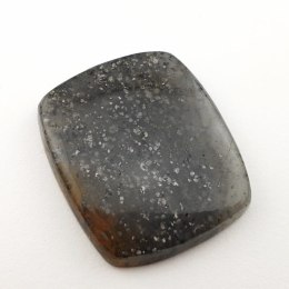 Czarny kamień słoneczny kaboszon ~33x28 mm nr 6