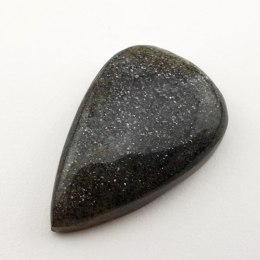 Czarny kamień słoneczny kaboszon ~34x23 mm nr 2