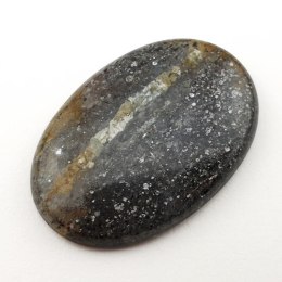 Czarny kamień słoneczny kaboszon ~38x25 mm nr 19