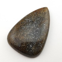 Czarny kamień słoneczny kaboszon 41x26 mm nr 12