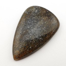 Czarny kamień słoneczny kaboszon ~41x26 mm nr 12