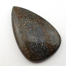 Czarny kamień słoneczny kaboszon ~41x27 mm nr 13