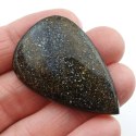 Czarny kamień słoneczny kaboszon 41x27 mm nr 13