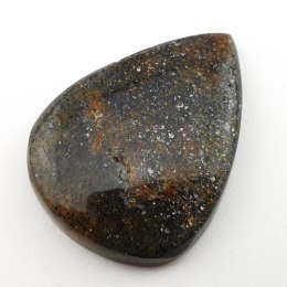 Czarny kamień słoneczny kaboszon ~41x29 mm nr 4