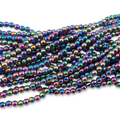 Hematyt multicolor kula 3 mm sznur Hematyt multicolor kula 3 mm sznur