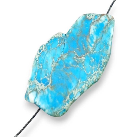 Jaspis cesarski plaster z dziurką 39x21 mm nr 175 Jaspis cesarski plaster z dziurką 39x21 mm nr 175