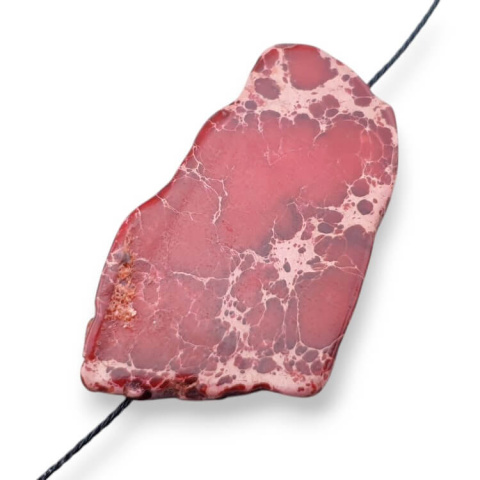 Jaspis cesarski plaster z dziurką 40x23 mm nr 161 Jaspis cesarski plaster z dziurką 40x23 mm nr 161