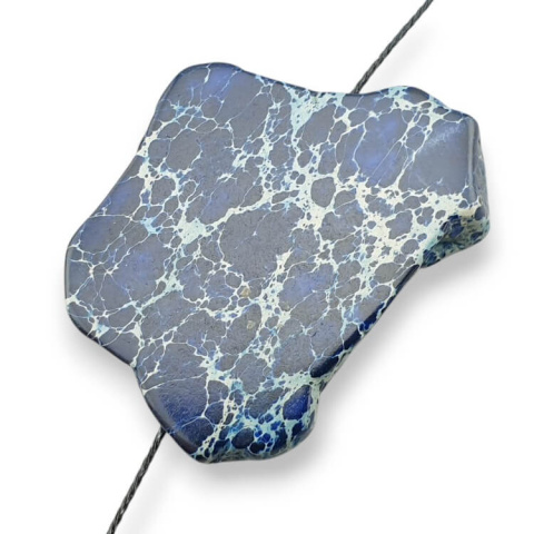 Jaspis cesarski plaster z dziurką 40x31 mm nr 256 Jaspis cesarski plaster z dziurką 40x31 mm nr 256