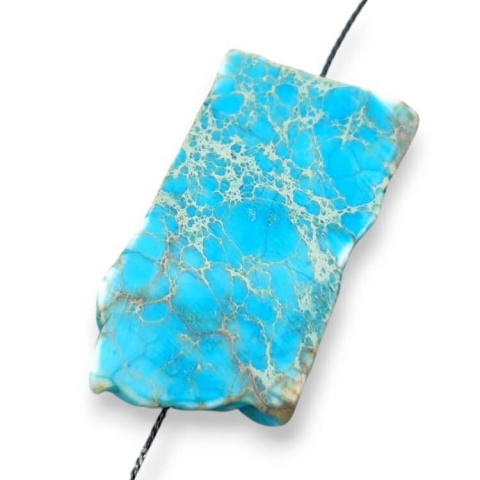 Jaspis cesarski plaster z dziurką 41x24 mm nr 165 Jaspis cesarski plaster z dziurką 41x24 mm nr 165