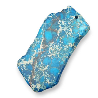 Jaspis cesarski plaster z dziurką 49x22 mm nr 358