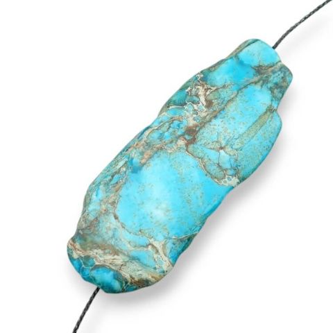 Jaspis cesarski plaster z dziurką 54x22 mm nr 190 Jaspis cesarski plaster z dziurką 54x22 mm nr 190