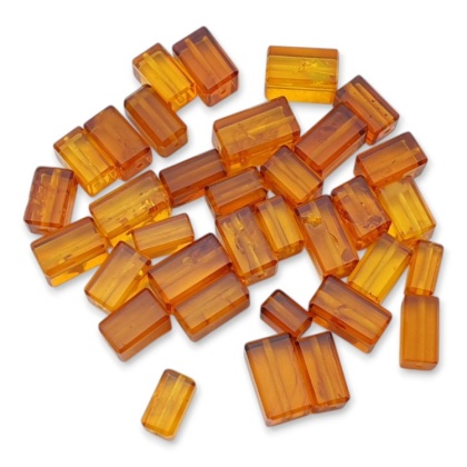 Bursztyn bałtycki koralik prostokątny 10-12 mm 1 szt