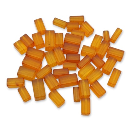 Bursztyn bałtycki koralik prostokątny matowy 10-12 mm 1 szt