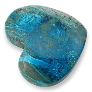 Chryzokola kaboszon serce 25x23 mm nr G4