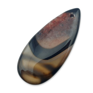 Agat kaboszon z dziurką 41x18 mm nr 110