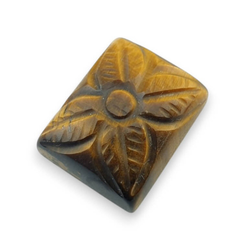 Tygrysie oko kaboszon carving 21x17 mm nr 12 Tygrysie oko kaboszon carving 21x17 mm nr 12